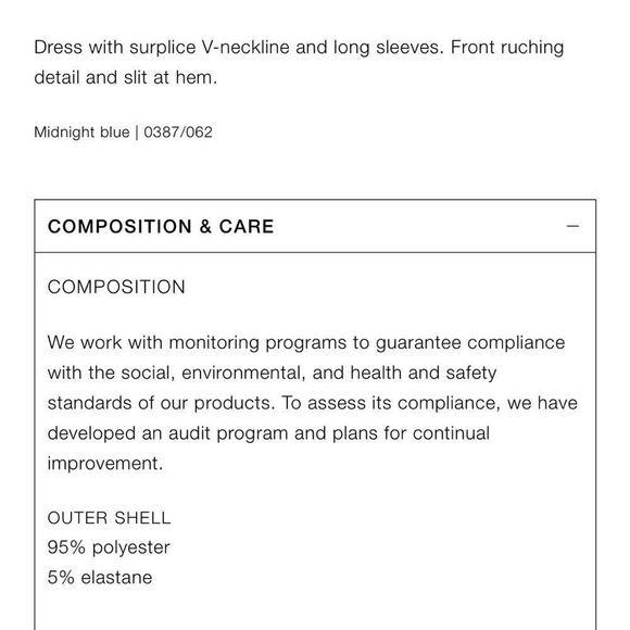 Zara ruched midnight blue velvet dress - Picture 8 of 8